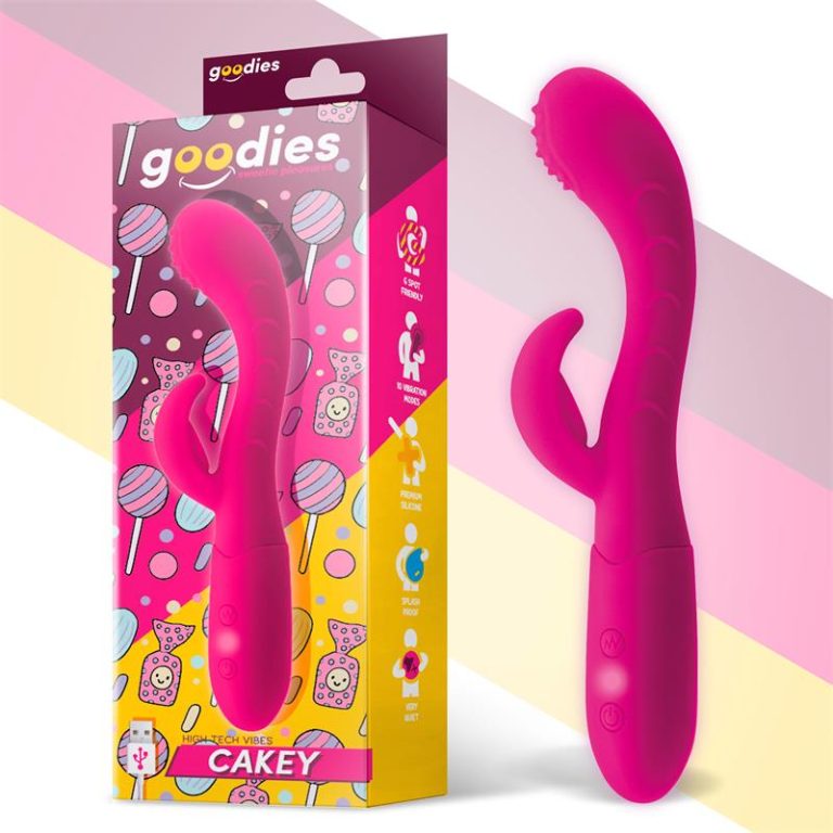 Silikonski rabbit vibrator Cakey Fuchsia