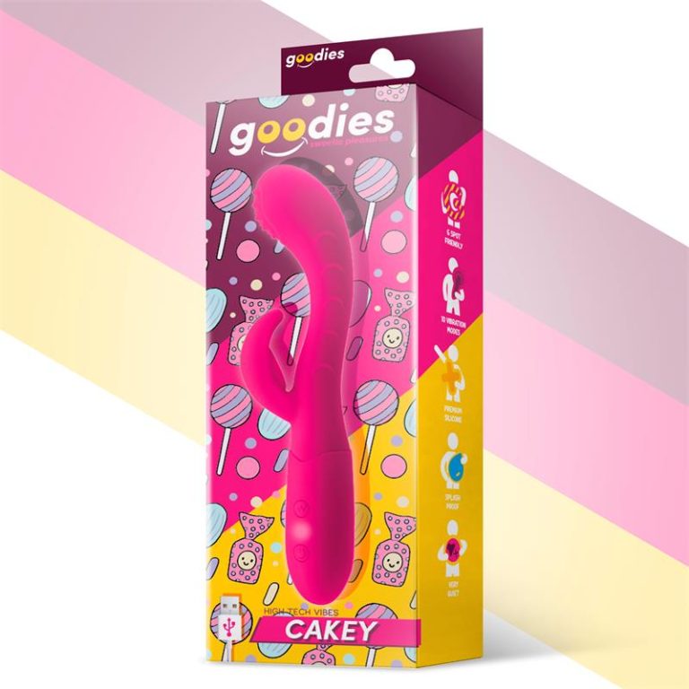 Silikonski rabbit vibrator Cakey Fuchsia