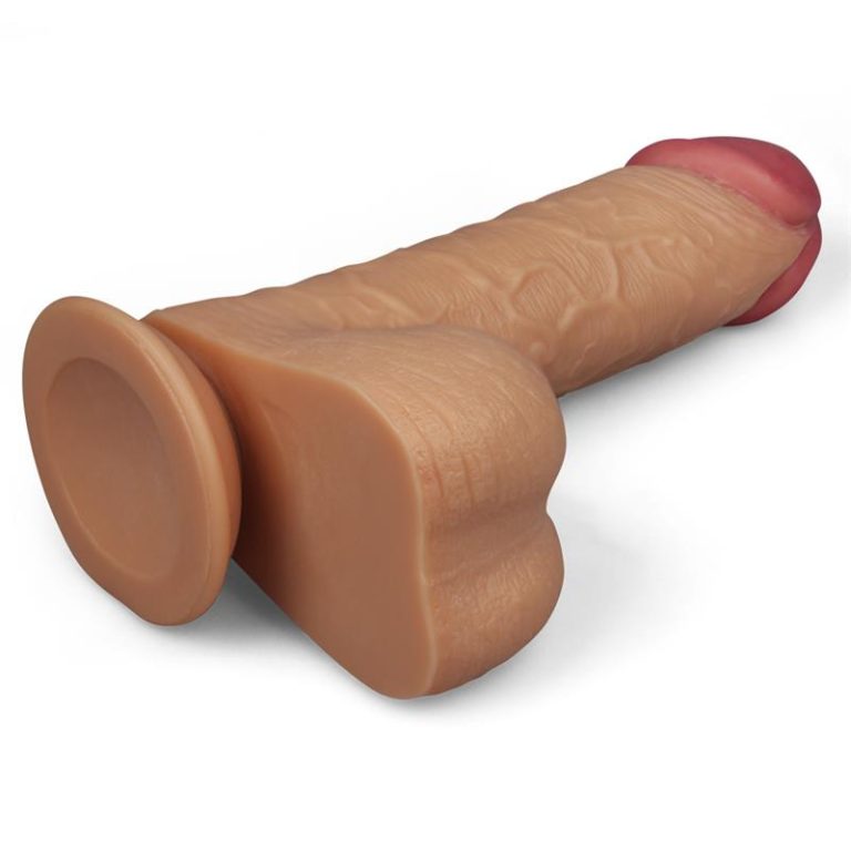 Dildo boje kože 23 cm - King Sized XL prikazan s donje strani