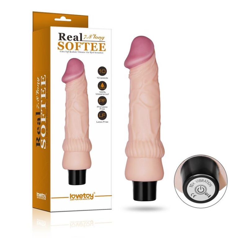 Vibrator Real Softee 16 cm pokraj ambalaže